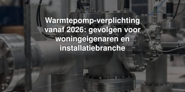 warmtepomp verplichting vanaf 2026 gevolgen voor woningeigenaren en installatiebranche