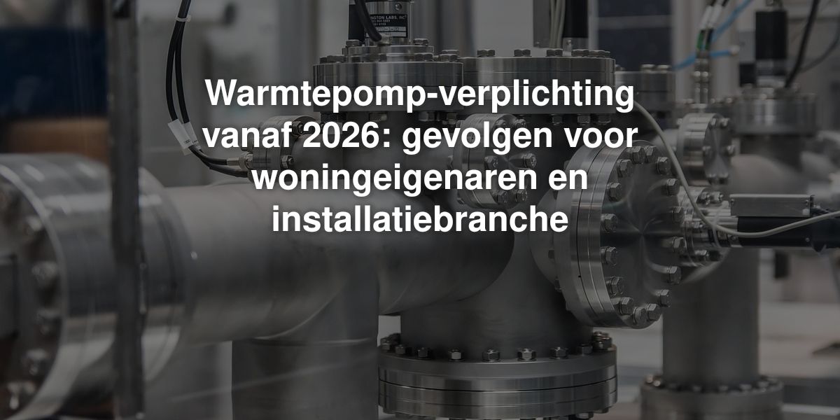 warmtepomp verplichting vanaf 2026 gevolgen voor woningeigenaren en installatiebranche